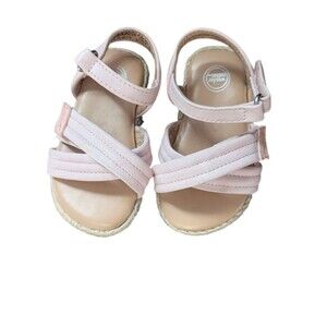 Wonder Nation Pink Baby Girl Cross Over Sandals Size 3